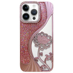 Coque de téléphone en TPU électrolytique motif lotus creux, avec strass et paillettes, pour iPhone 12 Pro Max, pour iPhone 12 Pro, pour iPhone 11 Pro Max, pour iPhone 11