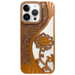 Coque de téléphone en TPU électrolytique motif lotus creux, avec strass et paillettes, pour iPhone 12 Pro Max, pour iPhone 12 Pro, pour iPhone 11 Pro Max, pour iPhone 11