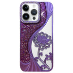 Coque de téléphone en TPU électrolytique motif lotus creux, avec strass et paillettes, pour iPhone 12 Pro Max, pour iPhone 12 Pro, pour iPhone 11 Pro Max, pour iPhone 11