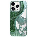 Coque de téléphone en TPU électrolytique motif lotus creux, avec strass et paillettes, pour iPhone 12 Pro Max, pour iPhone 12 Pro, pour iPhone 11 Pro Max, pour iPhone 11