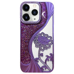 Coque de téléphone en TPU électrolytique motif lotus creux, avec strass et paillettes, pour iPhone 12 Pro Max, pour iPhone 12 Pro, pour iPhone 11 Pro Max, pour iPhone 11