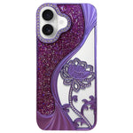 Coque de téléphone en TPU plaqué, motif lotus ajouré, avec strass et paillettes, Pour iPhone 17 Pro Max, Pour iPhone 17 Pro, Pour iPhone 17, Pour iPhone 16 Pro Max, Pour iPhone 16 Pro, Pour iPhone 16, Pour iPhone 15 Pro Max, Pour iPhone 15 Pro