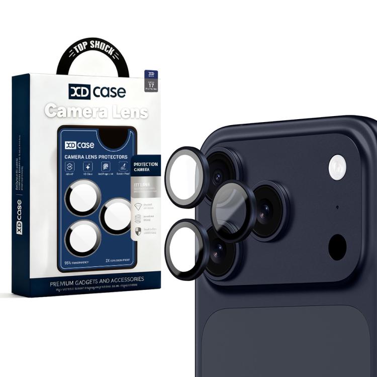 XDcase AF + AR Protecteur d'objectif photo Hawkeye avec outil d'alignement, Pour iPhone 17 Pro Max, Pour iPhone 17 Pro