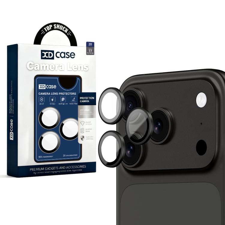 XDcase AF + AR Protecteur d'objectif photo Hawkeye avec outil d'alignement, Pour iPhone 17 Pro Max, Pour iPhone 17 Pro