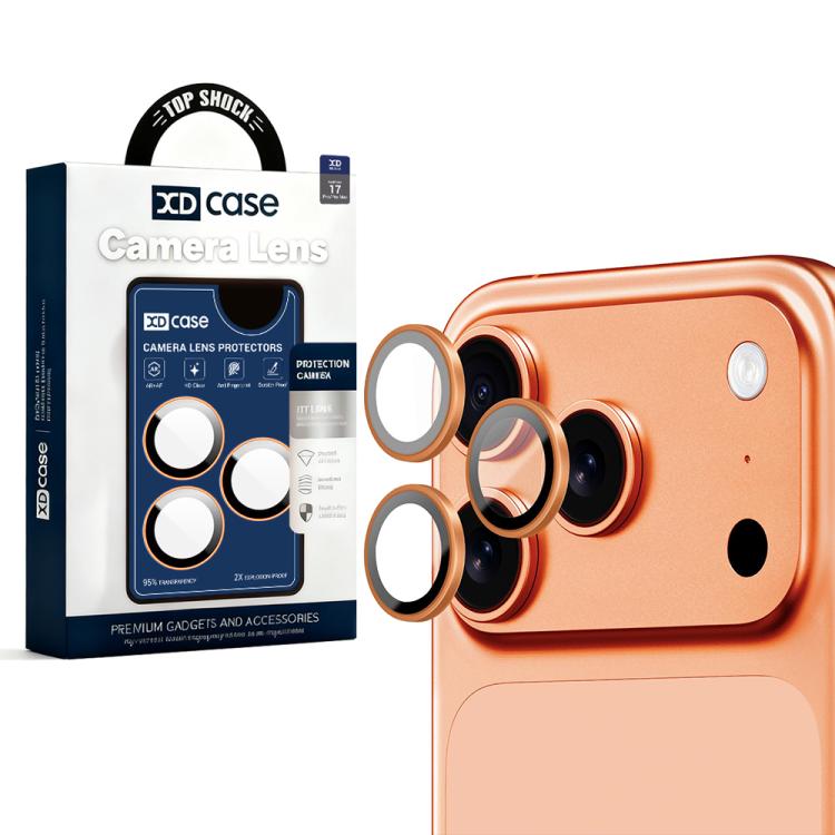 XDcase AF + AR Protecteur d'objectif photo Hawkeye avec outil d'alignement, Pour iPhone 17 Pro Max, Pour iPhone 17 Pro