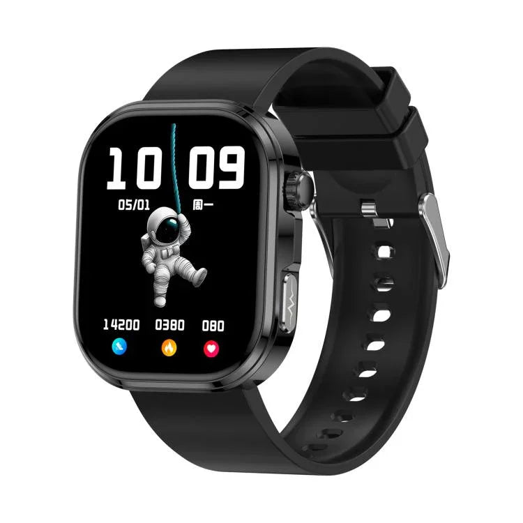 Montre connectée GE52 avec écran tactile HD de 1,88 pouce, appels Bluetooth, bracelet en silicone et suivi de la santé
