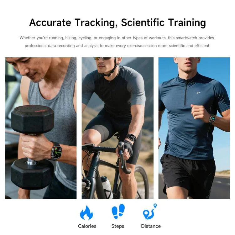 GE52 1.88-inch Full Touch HD Screen BT Call Smart Watch Silicone Strap, Supports Health Monitoring