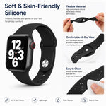 Lot de 5 bracelets de montre sport en silicone uni xDfind, compatibles avec Apple Watch 42/44/45/46/49 mm et Apple Watch 38/40/41/S11 42 mm.