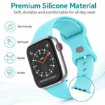 Lot de 5 bracelets de montre en silicone xDfind à boucle papillon, compatibles avec Apple Watch 42/44/45/46/49 mm et Apple Watch 38/40/41/S11 42 mm.