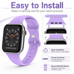 Lot de 5 bracelets de montre en silicone xDfind à boucle papillon, compatibles avec Apple Watch 42/44/45/46/49 mm et Apple Watch 38/40/41/S11 42 mm.