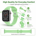 Lot de 5 bracelets de montre en silicone xDfind à boucle papillon, compatibles avec Apple Watch 42/44/45/46/49 mm et Apple Watch 38/40/41/S11 42 mm.