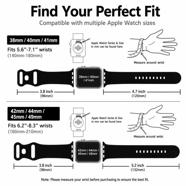 Lot de 5 bracelets de montre en silicone xDfind à boucle papillon, compatibles avec Apple Watch 42/44/45/46/49 mm et Apple Watch 38/40/41/S11 42 mm.