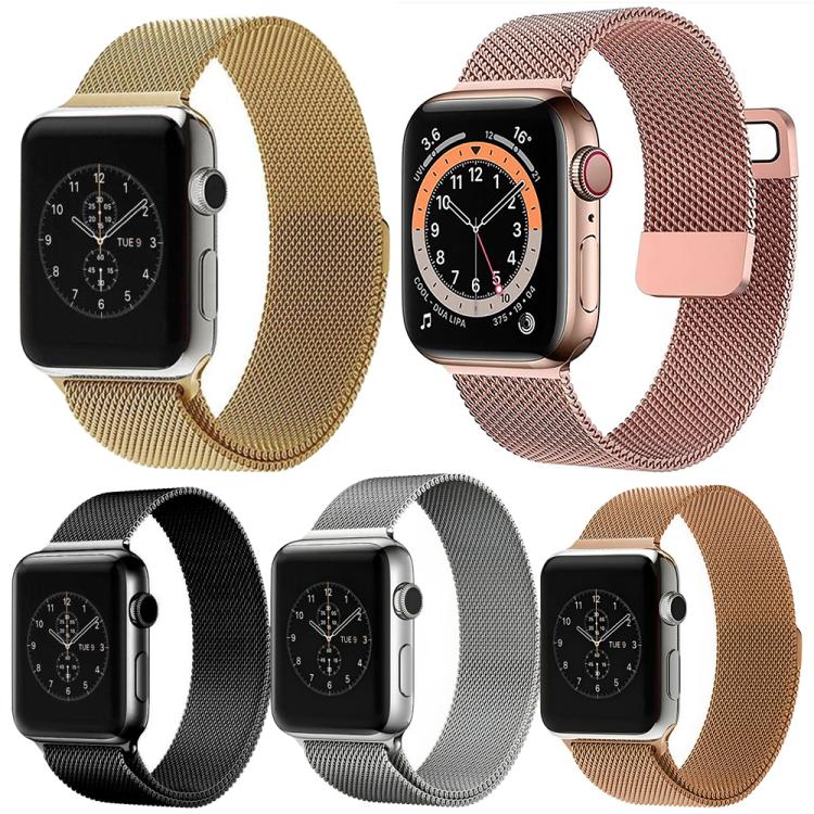 Lot de 5 bracelets de montre magnétiques en métal xDfind de type milanais, compatibles avec les Apple Watch 42/44/45/46/49 mm et 38/40/41/S11 42 mm.