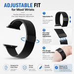 Lot de 5 bracelets de montre magnétiques en métal xDfind de type milanais, compatibles avec les Apple Watch 42/44/45/46/49 mm et 38/40/41/S11 42 mm.