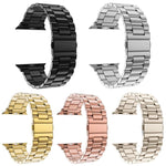 Lot de 5 bracelets de montre xDfind à trois perles et boucle déployante en acier inoxydable, compatibles avec Apple Watch 42/44/45/46/49 mm et Apple Watch 38/40/41/S11 42 mm.