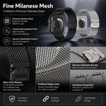 Lot de 5 bracelets de montre xDfind à boucle parapluie milanaise et boucle papillon, compatibles avec Apple Watch 42/44/45/46/49 mm et Apple Watch 38/40/41/S11 42 mm.