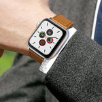 Lot de 5 bracelets de montre xDfind en cuir véritable avec boucle à rivet, compatibles avec Apple Watch 42/44/45/46/49 mm et Apple Watch 38/40/41/S11 42 mm.