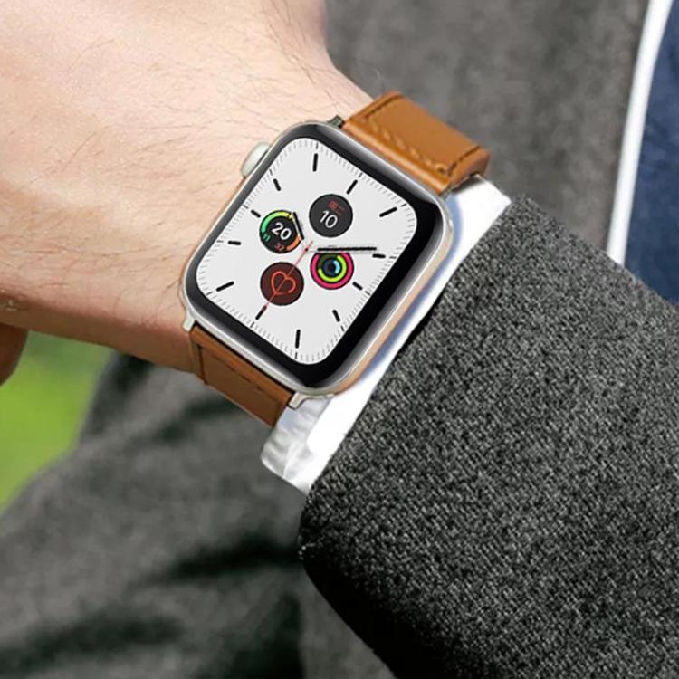 Lot de 5 bracelets de montre xDfind en cuir véritable avec boucle à rivet, compatibles avec Apple Watch 42/44/45/46/49 mm et Apple Watch 38/40/41/S11 42 mm.