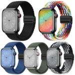 Lot de 5 bracelets de montre tissés à boucle magnétique xDfind, compatibles avec Apple Watch 42/44/45/46/49 mm et Apple Watch 38/40/41/S11 42 mm.