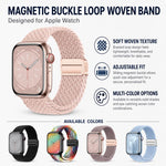 Lot de 5 bracelets de montre tissés à boucle magnétique xDfind, compatibles avec Apple Watch 42/44/45/46/49 mm et Apple Watch 38/40/41/S11 42 mm.