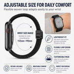 Lot de 5 bracelets de montre tissés à boucle magnétique xDfind, compatibles avec Apple Watch 42/44/45/46/49 mm et Apple Watch 38/40/41/S11 42 mm.