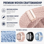 Lot de 5 bracelets de montre tissés à boucle magnétique xDfind, compatibles avec Apple Watch 42/44/45/46/49 mm et Apple Watch 38/40/41/S11 42 mm.