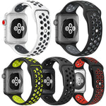 Lot de 5 bracelets de montre sport en silicone bicolores xDfind, compatibles avec Apple Watch 42/44/45/46/49 mm et Apple Watch 38/40/41/S11 42 mm.