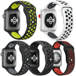 Lot de 5 bracelets de montre sport en silicone bicolores xDfind, compatibles avec Apple Watch 42/44/45/46/49 mm et Apple Watch 38/40/41/S11 42 mm.