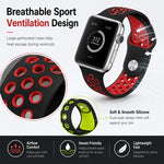 Lot de 5 bracelets de montre sport en silicone bicolores xDfind, compatibles avec Apple Watch 42/44/45/46/49 mm et Apple Watch 38/40/41/S11 42 mm.