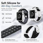 Lot de 5 bracelets de montre sport en silicone bicolores xDfind, compatibles avec Apple Watch 42/44/45/46/49 mm et Apple Watch 38/40/41/S11 42 mm.
