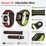 Lot de 5 bracelets de montre sport en silicone bicolores xDfind, compatibles avec Apple Watch 42/44/45/46/49 mm et Apple Watch 38/40/41/S11 42 mm.