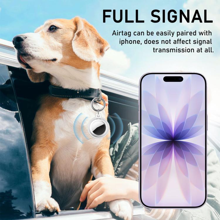 XDcase Pack de 2 étuis de protection étanches en TPU avec porte-clés, pour AirTag 2e génération / 1re génération