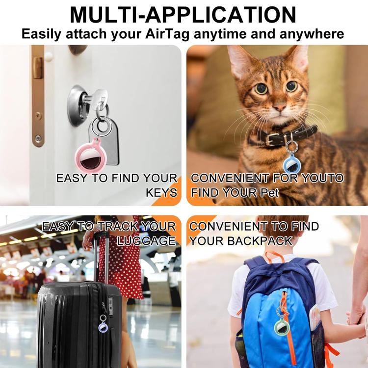XDcase Pack de 2 étuis de protection étanches en TPU avec porte-clés, pour AirTag 2e génération / 1re génération