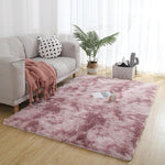 Tapis Dégradé Simple pour Canapé, Chevet, Salon, Chambre, Arc-en-ciel 100x200cm, Rose Violet 100x200cm, Gris Clair 100x200cm