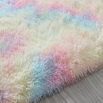 Tapis Dégradé Simple pour Canapé, Chevet, Salon, Chambre, Arc-en-ciel 100x200cm, Rose Violet 100x200cm, Gris Clair 100x200cm