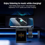 S5D Chargeur sans fil multifonctionnel 3 en 1 de 15 W avec écran tactile et fonction haut-parleur Bluetooth