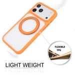 GEBEI Jazz Series Coque de téléphone MagSafe givrée avec support rotatif à 360 degrés, Pour iPhone 17 Pro Max, Pour iPhone 17 Pro