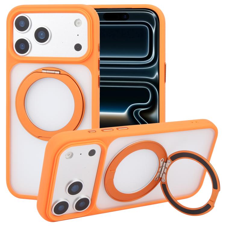 GEBEI Jazz Series Coque de téléphone MagSafe givrée avec support rotatif à 360 degrés, Pour iPhone 17 Pro Max, Pour iPhone 17 Pro