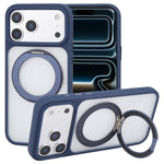 GEBEI Jazz Series Coque de téléphone MagSafe givrée avec support rotatif à 360 degrés, Pour iPhone 17 Pro Max, Pour iPhone 17 Pro