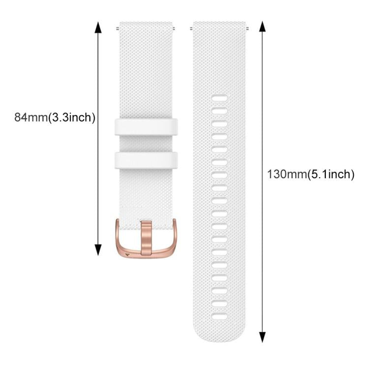 5 Pack For Garmin Vivoactive 5 / Venu / Forerunner 165 xDfind Rose Gold Buckle Silicone Sport Watch Band, 18mm, 20mm, 22mm