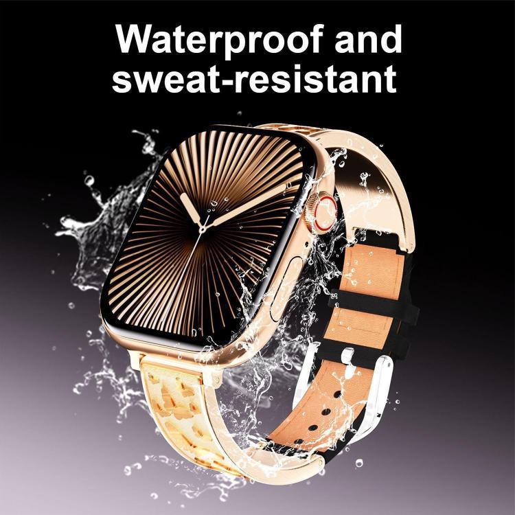 Bracelet de montre hybride xDfind Butterfly en acier inoxydable et cuir véritable, compatible avec Apple Watch 42/44/45/46/49 mm et Apple Watch 38/40/41/S11 42 mm.