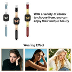 Bracelet de montre hybride xDfind Butterfly en acier inoxydable et cuir véritable, compatible avec Apple Watch 42/44/45/46/49 mm et Apple Watch 38/40/41/S11 42 mm.