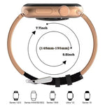 Bracelet de montre en cuir véritable hybride en acier inoxydable avec motif floral rétro xDfind, pour Apple Watch 38 / 40 / 41 / S11 42mm