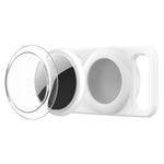 xDfind Traceur de Collier pour Animaux en Silicone avec Couverture Transparente en PC, Pour AirTag 2e Génération / AirTag 1re Génération