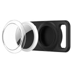xDfind Traceur de Collier pour Animaux en Silicone avec Couverture Transparente en PC, Pour AirTag 2e Génération / AirTag 1re Génération