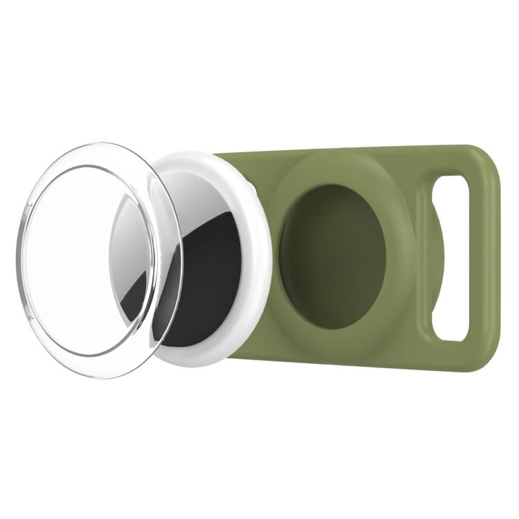 xDfind Traceur de Collier pour Animaux en Silicone avec Couverture Transparente en PC, Pour AirTag 2e Génération / AirTag 1re Génération