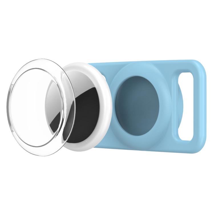 xDfind Traceur de Collier pour Animaux en Silicone avec Couverture Transparente en PC, Pour AirTag 2e Génération / AirTag 1re Génération