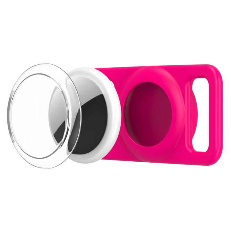 xDfind Traceur de Collier pour Animaux en Silicone avec Couverture Transparente en PC, Pour AirTag 2e Génération / AirTag 1re Génération