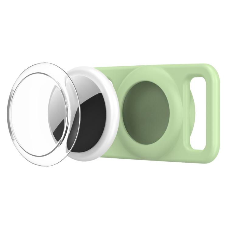 xDfind Traceur de Collier pour Animaux en Silicone avec Couverture Transparente en PC, Pour AirTag 2e Génération / AirTag 1re Génération