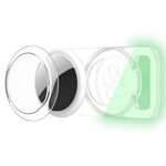 xDfind Traceur de Collier pour Animaux en Silicone avec Couverture Transparente en PC, Pour AirTag 2e Génération / AirTag 1re Génération